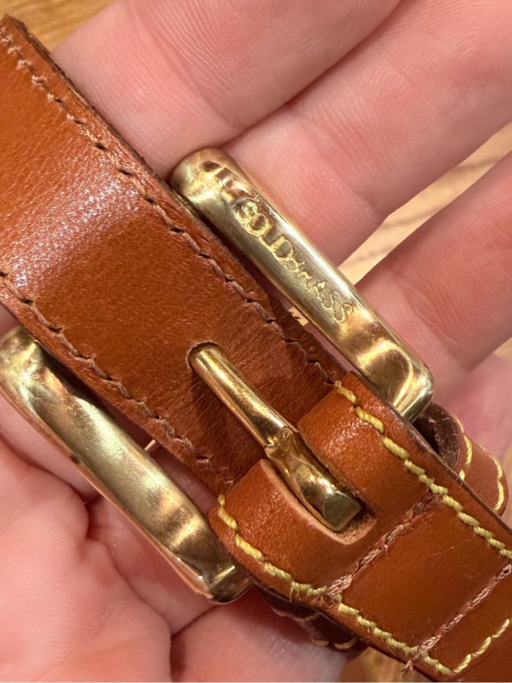 Dooney & Bourke Brown Leather Replacement Strap with Solid Brass Hardware - Picture 3 of 8